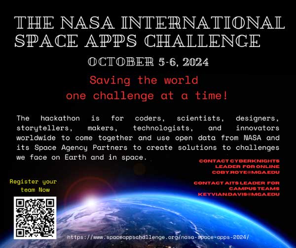 NASA International Space Apps Challenge flyer.